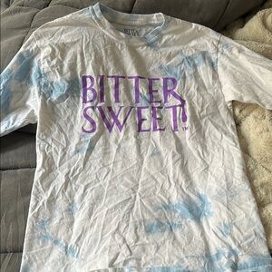 Blue and White Tie-Dye Short Sleeve Tee